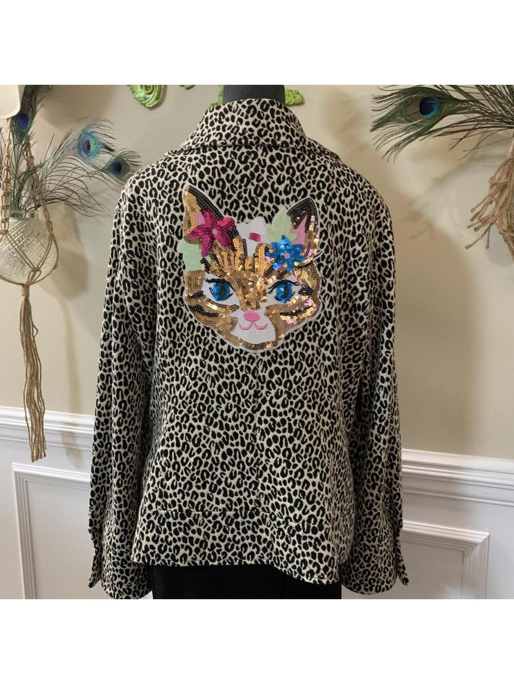 Women's Custom leopard jacket with belt